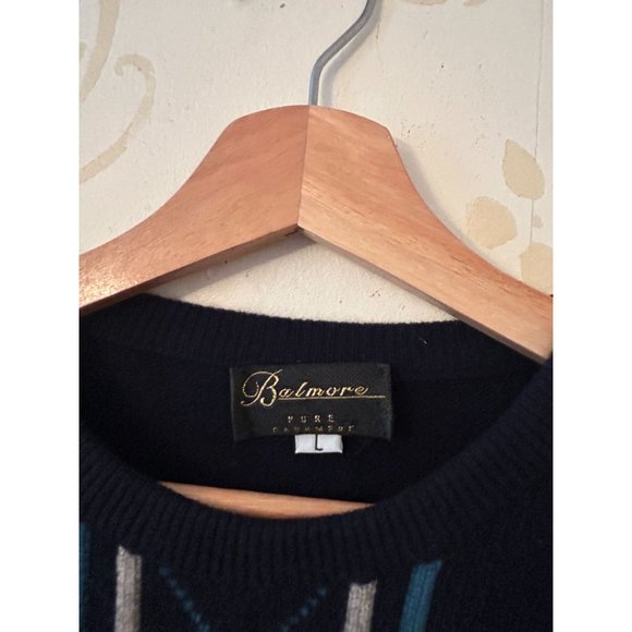 Men's Large Scotland Balmore 100% Pure Cashmere Braided Sweater - Picture 2 of 4